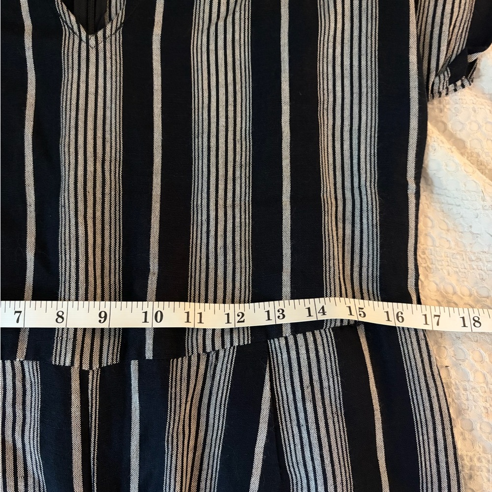 Rails Angela v neck jumpsuit in mediterranean stripe with matching belt - Picture 12 of 13